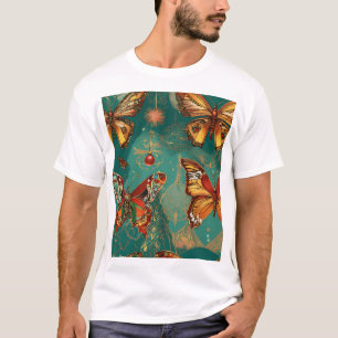 T-shirt Crâne Steampunk avec Cheveux Afro Papillon – Basqu
