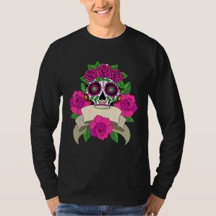 T-shirt Crâne sucre Jour de la mort Dia De Los Muertos Hal
