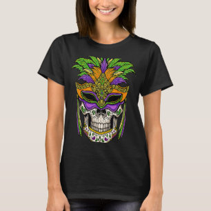 T-shirt Crâne sucre Mardi Gras Vêtements Carnaval Masque J