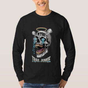 T-shirt Crâne Trail Junkie Graphique Larmes Bleues Étincel