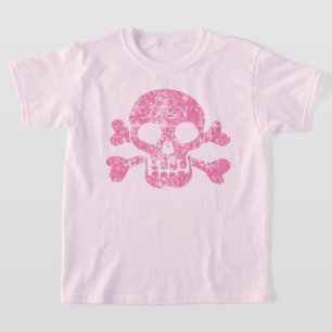 T-shirt Crâne usé et os croisés
