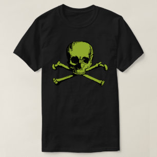 T-shirt Crâne vert et os croisés