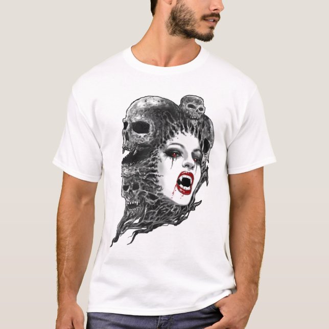 T-SHIRT CRÂNES DE VAMPIRE (Devant)