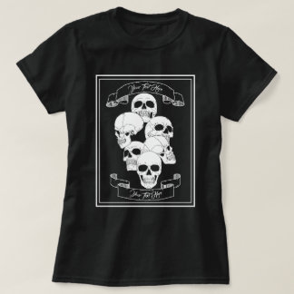 T-shirt Crânes et Bannières avec Texte Personnalisable Noi