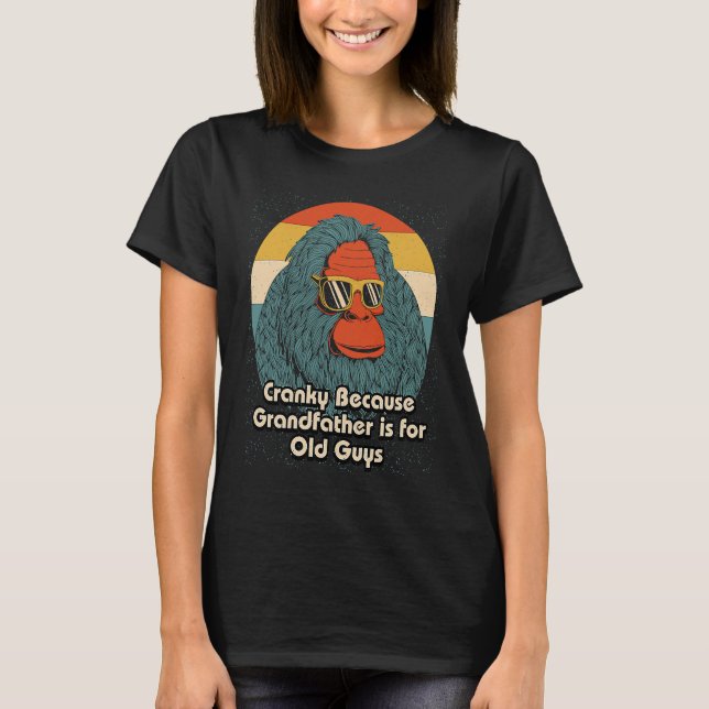 T-shirt Cranky Grandfather for Old Guys Dad Jokes Fathers  (Devant)