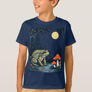 T-shirt Crapaud cherchant des champignons dans un bois au
