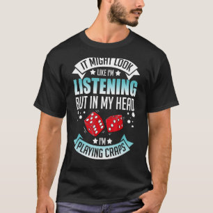 T-shirt Craps Table Crapshot Stratégie Règles Jeu Dice