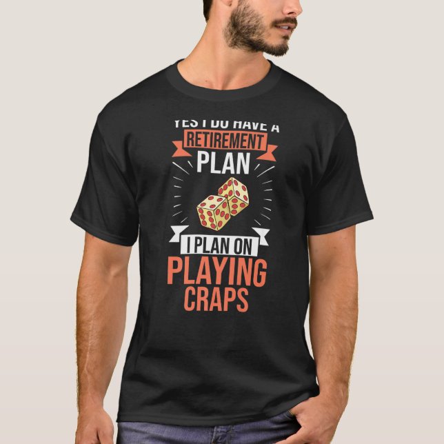 T-shirt Craps Table Crapshot Stratégie Règles Jeu Dice (Devant)