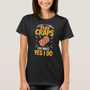 T-shirt Craps Table Crapshot Stratégie Règles Jeu Dice