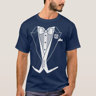 T-shirt Cravate blanche Tuxedo Tailcoat
