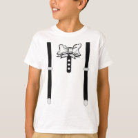 Cravate Bow noir et blanc 2D