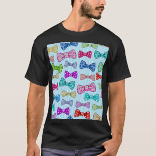 T-shirt Cravate de cabot, rayures bleues, aquarelle.