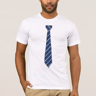 T-shirt Cravate de rayure de bleu marine