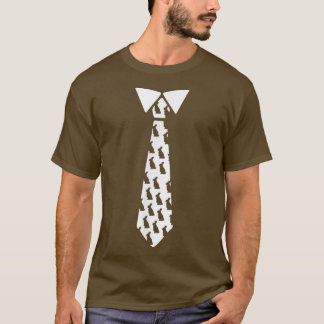 T-shirt Cravate Drôle Avec Lapins Silhouette Bunny Lover A