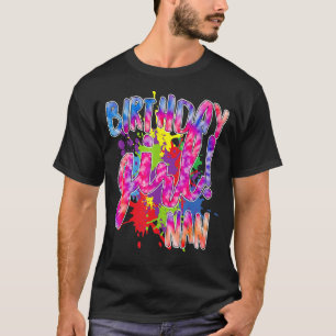 T-shirt Cravate-Dye Splatter Anniversaire Fille Nan Nana F