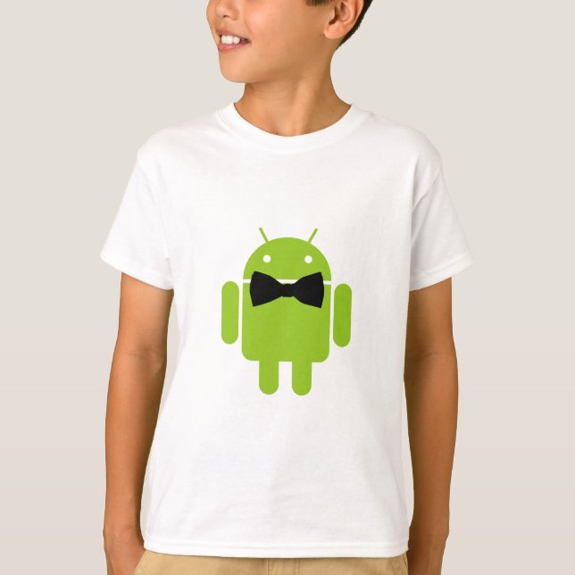 T-shirt Cravate Formelle Bow Android Robot Icon (Devant)