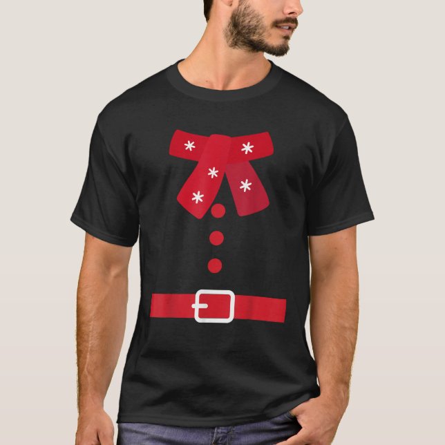 T-shirt Cravate Noire de Noël NYE 2024 Habille Hiver Ceckt (Devant)