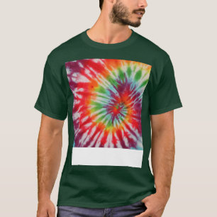 T-shirt Cravate rétro teint Motif couleur 