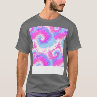 T-shirt Cravate rose rétro teinte