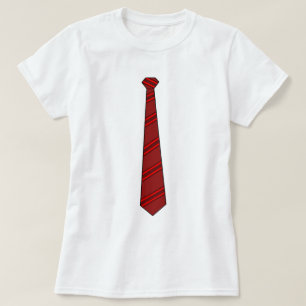 T-shirt Cravate rouge