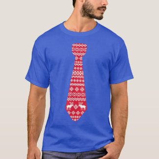 T-shirt Cravate rouge Vilain Noël Joyeux Noël Fête