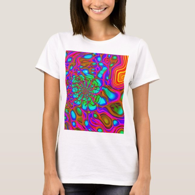 T-shirt Cravate-teinture de couleur (Devant)