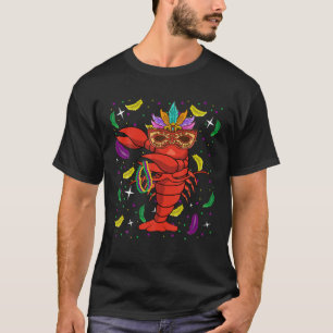 T-shirt Crawdads Homard Avec Masque Parade Drôle Mardi Gra