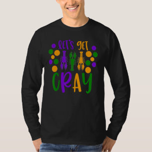 T-shirt Crawfish Beer Mardi Gras Parade Party Masquerade N