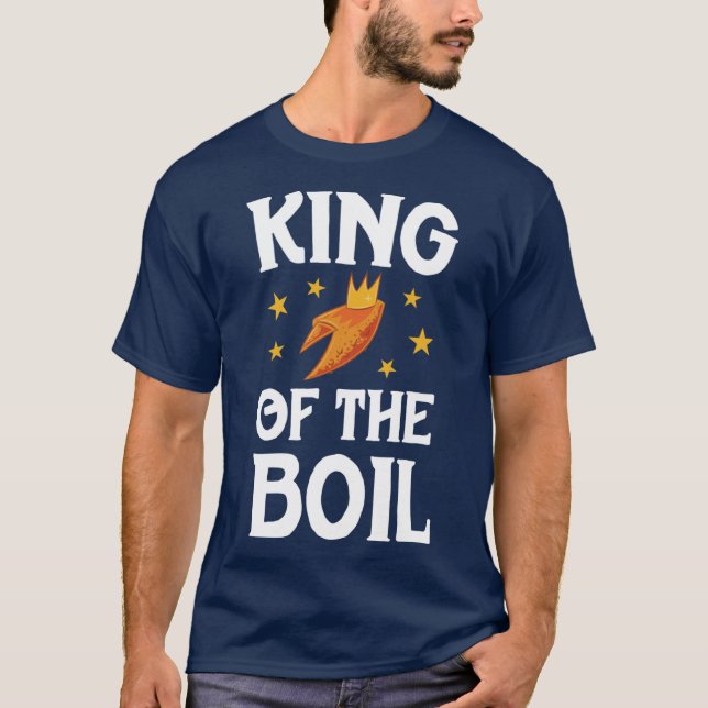 T-shirt Crawfish Boil Chemises Hommes Roi De L'Ébullition  (Devant)