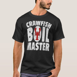 T-shirt Crawfish Boil Master Mens Cajun Festival Crawfish