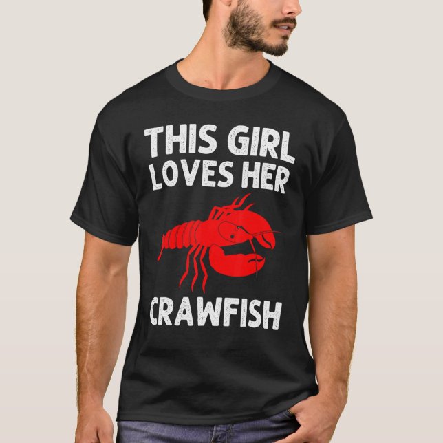 T-shirt Crawfish For Girls Crayfish  Crawfish Eating 1 (Devant)