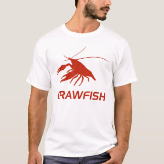 T-shirt crawfish's　silhouette (Red)