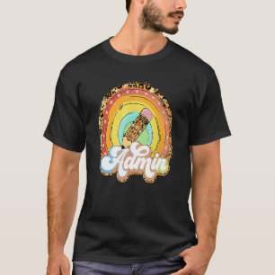 T-shirt Crayon Arc-en-Ciel Léopard Admin Rétro Retour à l'