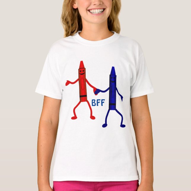 T-shirt Crayon Friends BFF (Devant)