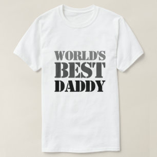 T-shirt Crayon Gray Black Gradient World's Best Daddy