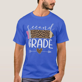 T-shirt Crayon Leopard De Deuxième Année Retour À L'École