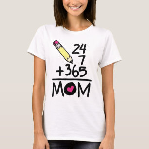 T-shirt Crayon Mignon Cadeau Prof de Maman de Maths Drôle