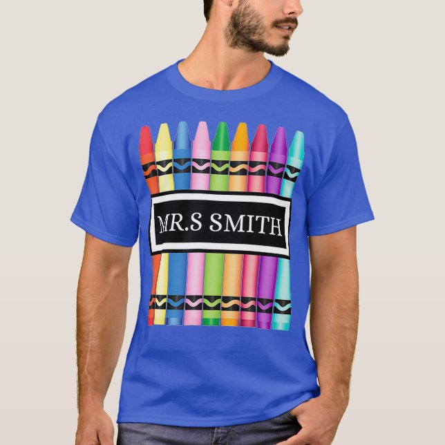 T-shirt Crayon Professeur Retour À L'École Chemise_2 (Devant)