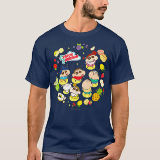 T-shirt Crayon Shin-chan Beaucoup de fruits Dessert Time