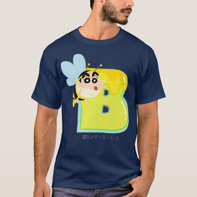 T-shirt Crayon Shin-chan FUN STUDY A to Z B one (Devant)