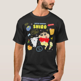 T-shirt Crayon Shin-chan happyShiro Danse ensemble
