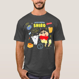 T-shirt Crayon Shin-chan happyShiro Danse ensemble