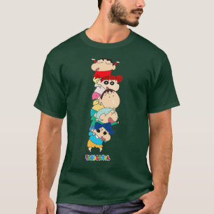 T-shirt Crayon Shin-chan Piggyback Kasukabe Défense