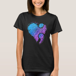 T-shirt Crayons brisés Toujours Couleur Suicide Prévention