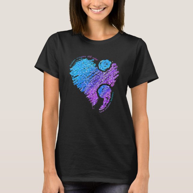 T-shirt Crayons brisés Toujours Couleur Suicide Prévention (Devant)