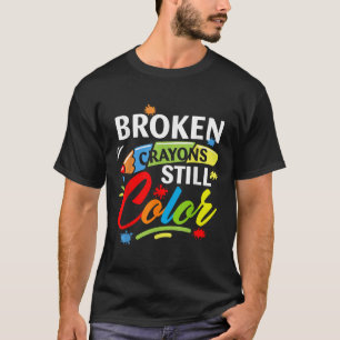 T-shirt Crayons cassés Couleur encore Santé mentale S Sens