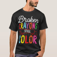 Crayons cassés Couleur toujours un état d'esprit p