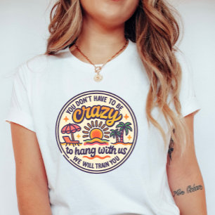 T-shirt Crazy Beach Squad - Retro Sunset