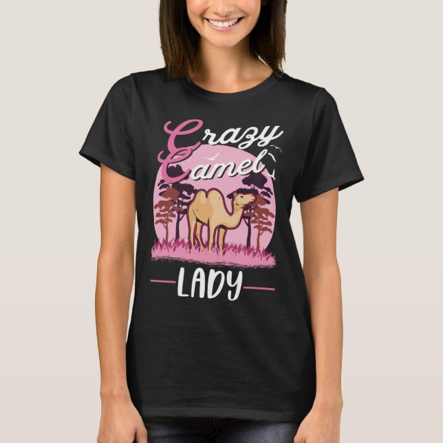 T-shirt Crazy Camel lady Camel Girl (Devant)