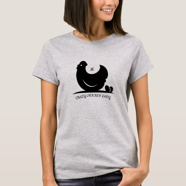 T-shirt Crazy Chicken Lady Monogram (Devant)
